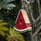 Glitzhome® 11" Hanging Wood Watermelon Garden Decorative Birdhouse